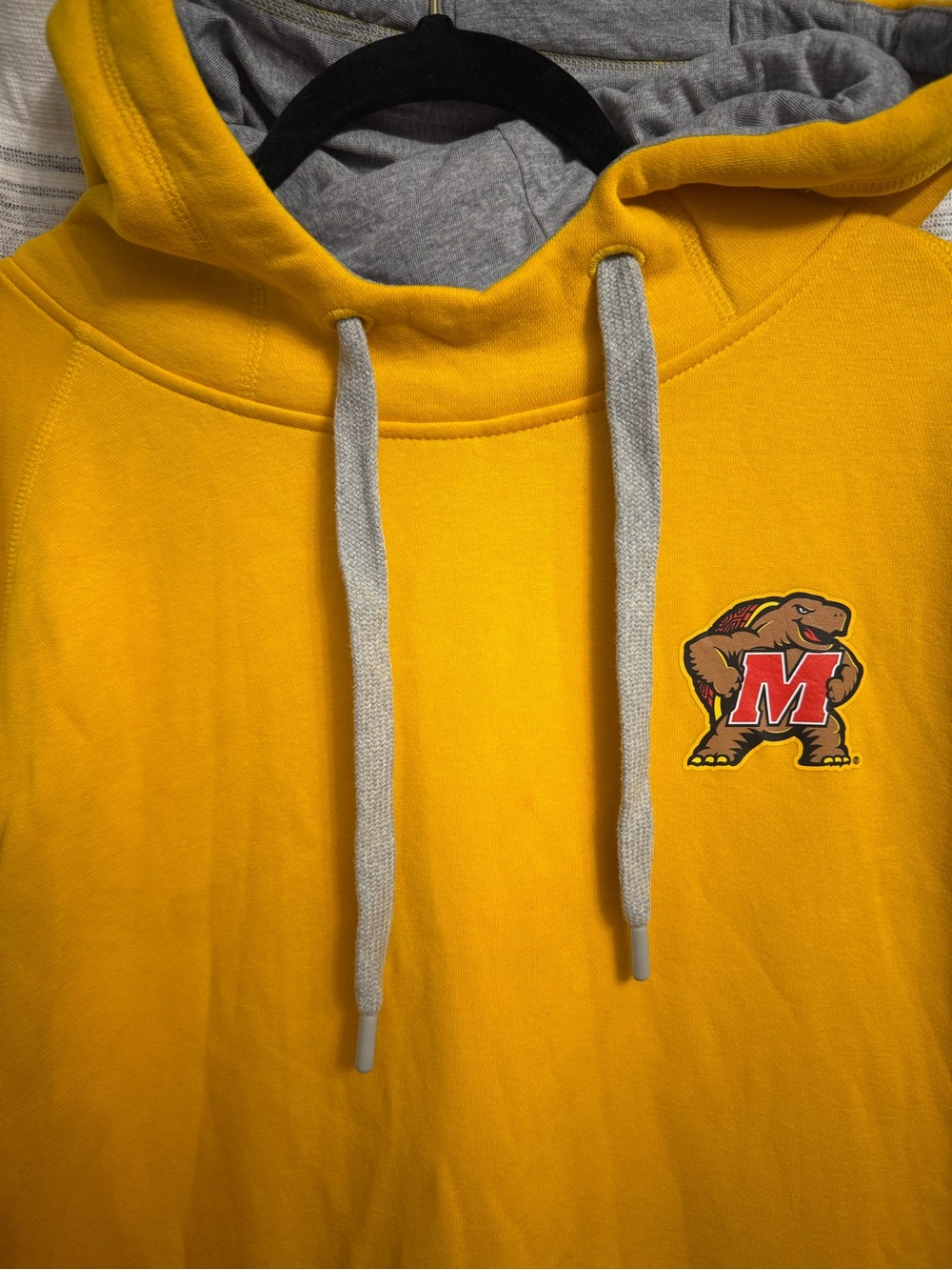 Antigua Yellow Maryland Terrapin Logo Hoodie